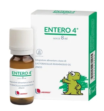 LABOREST Entero 4 gouttes, complément probiotique 8 ml + seringue doseuse, santé intestinale