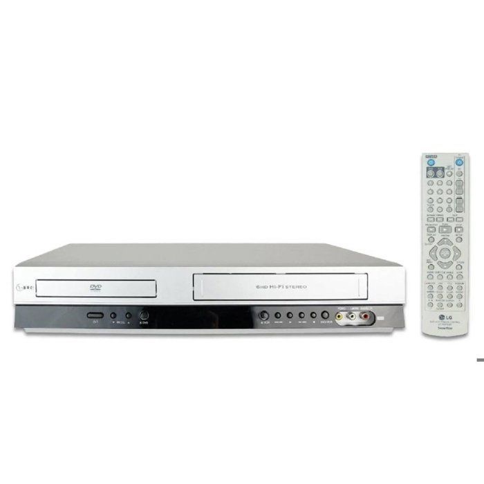 LG V280 6-kops PAL SECAM VHS-videorecorder/dvd-speler-combinatie