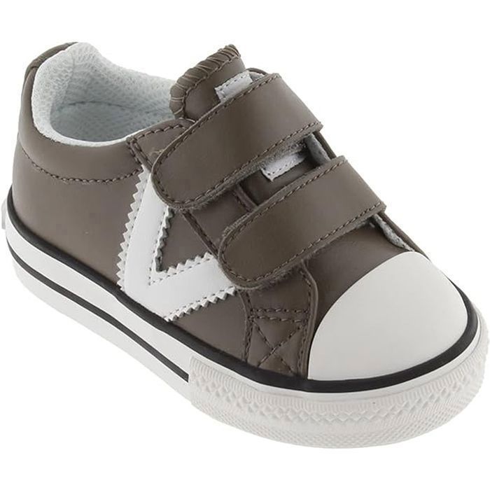 Victoria Basket enfant 126956 marron - lacets - semelle intérieure gomme - fabriqué en Espagne