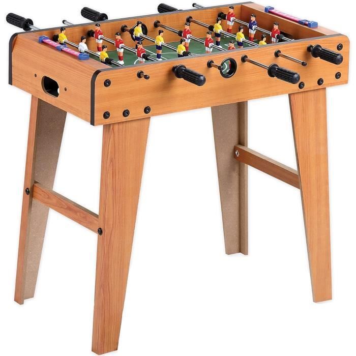 Futbolín – Juegos de cafetería – Mesa de futbolín de madera para adultos/niños, mini mesa de futbolín con 2 marcadores