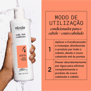 Nioxin Professionals Scalp -hoitoaine 4 värjätylle, kuiville ja vaurioituneille hiuksille 300 ml
