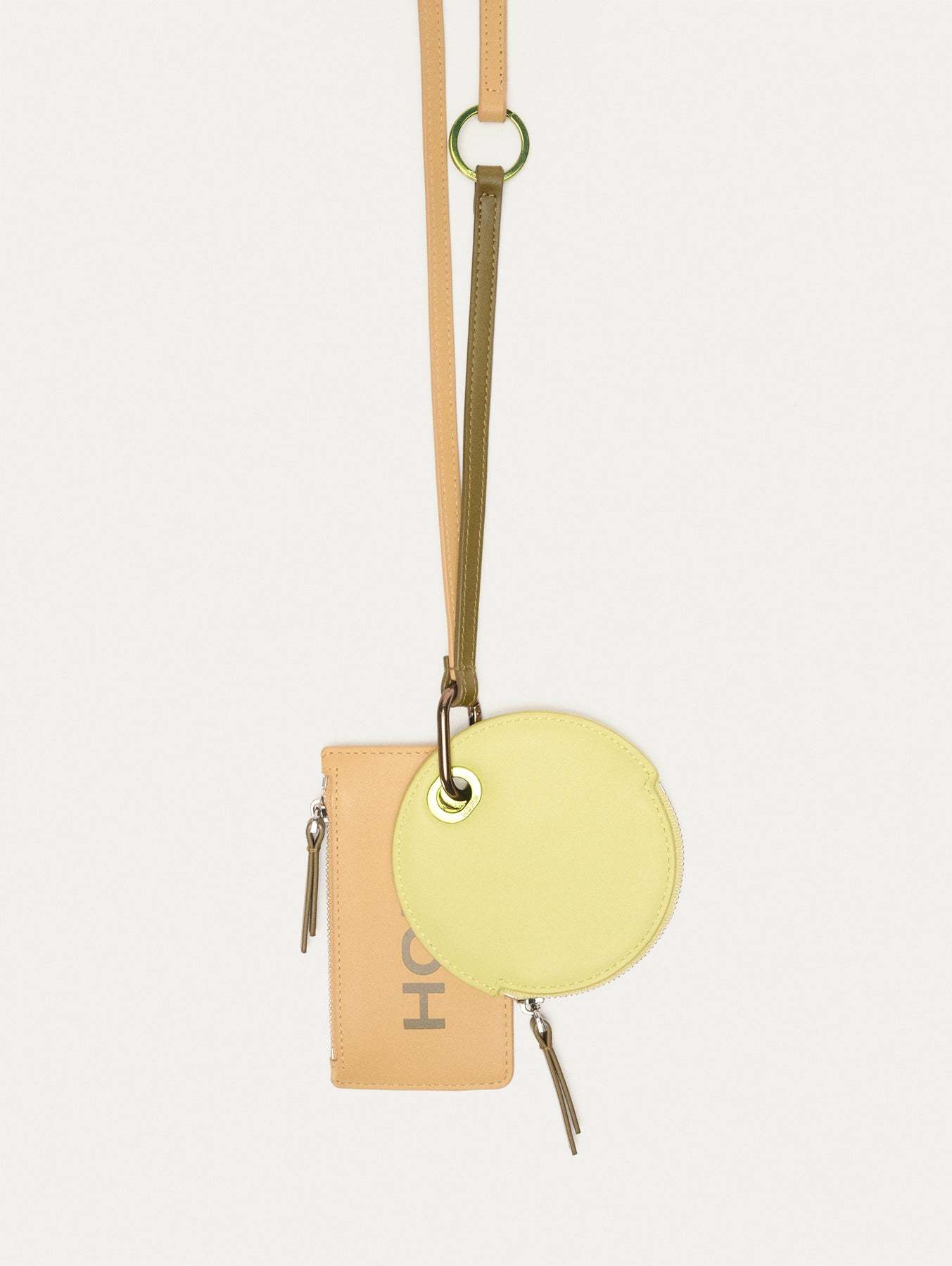 CARTERA MODULAR CON CORREA VERDE