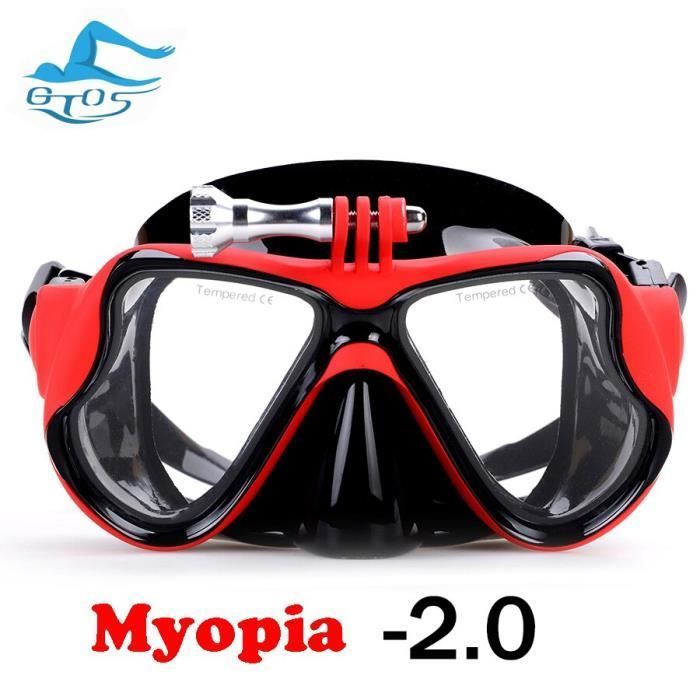 Máscara de buceo para miopía de 1,5 a 9,0, con soporte para GoPro, lentes para miopía, gafas de lectura para visión corta [19A8987]
