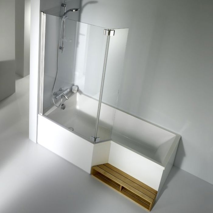 Bañera/ducha/bañera JACOB DELAFON Neo de 160 x 90 cm, color blanco brillante, para zurdos.
