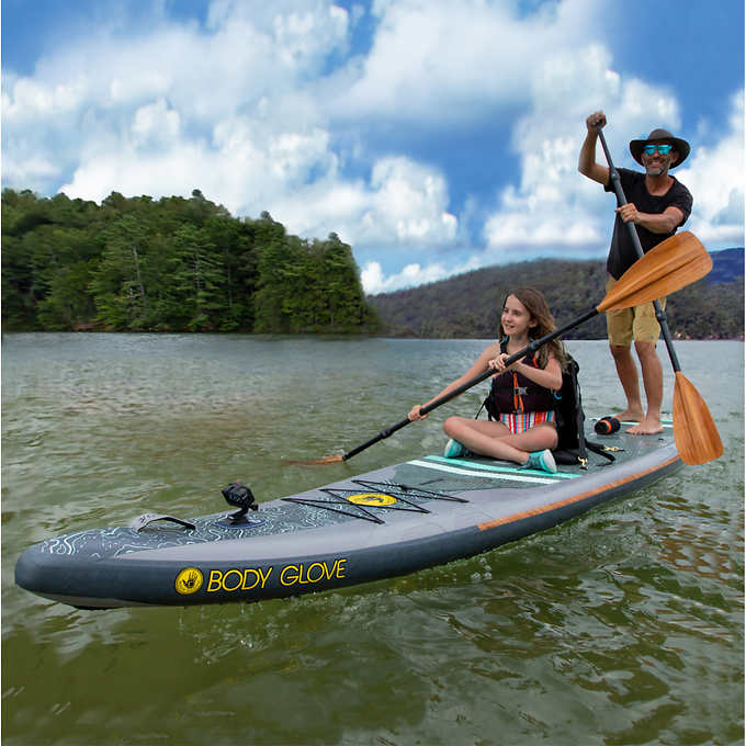Body Glove Tandem 15' aufblasbares 2-Personen-Stand-Up-Paddle-Board-Paket
