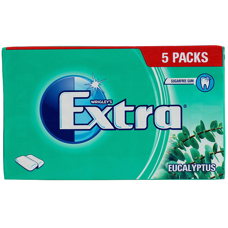 Ekstra Ekstra 5-pakning 70 g, Eukalyptus