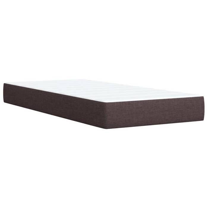 Struttura letto con materasso - Maison Exclusive - 90x200 cm - Marrone scuro - Massimo relax