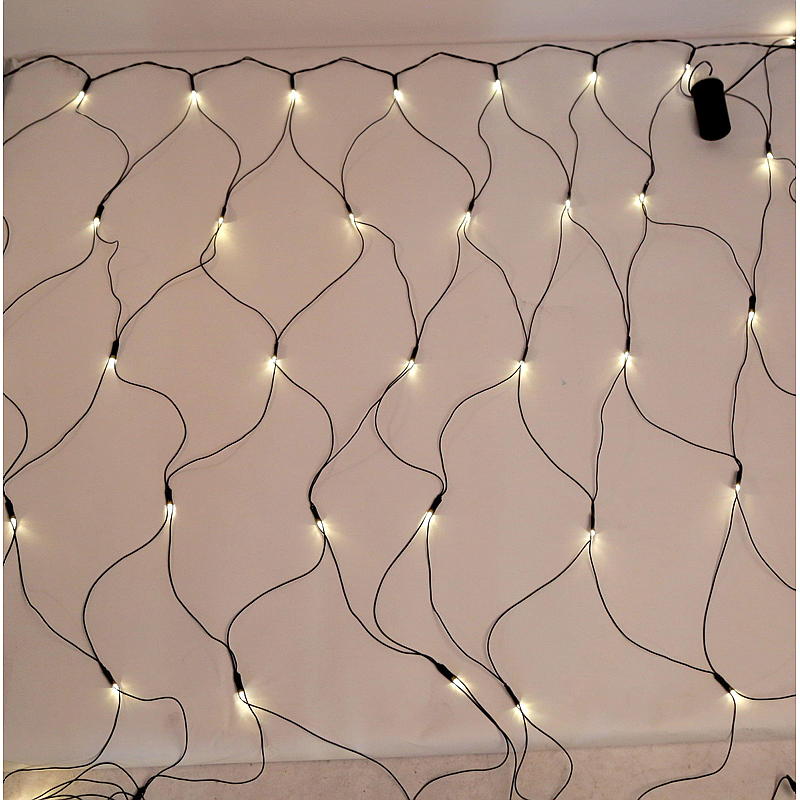 Grille d'éclairage domestique 2x2 m 140 LED, avec batterie, Molladalen