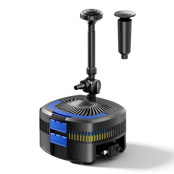 Wiltec CUF-4800 Pompe de fontaine bassin et filtre avec unité UV 11 W - 310 x 350 x 579 mm - débit 4500 l/h / refoulement max. 4 m /