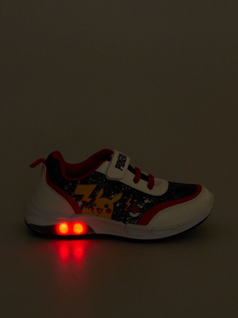 Tênis 'Pokémon' 'Pikachu' com velcro - BRANCO
