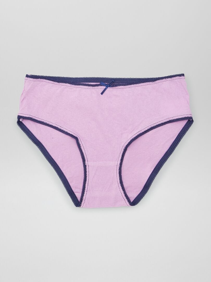 Set van 5 katoenen slips - ROZE