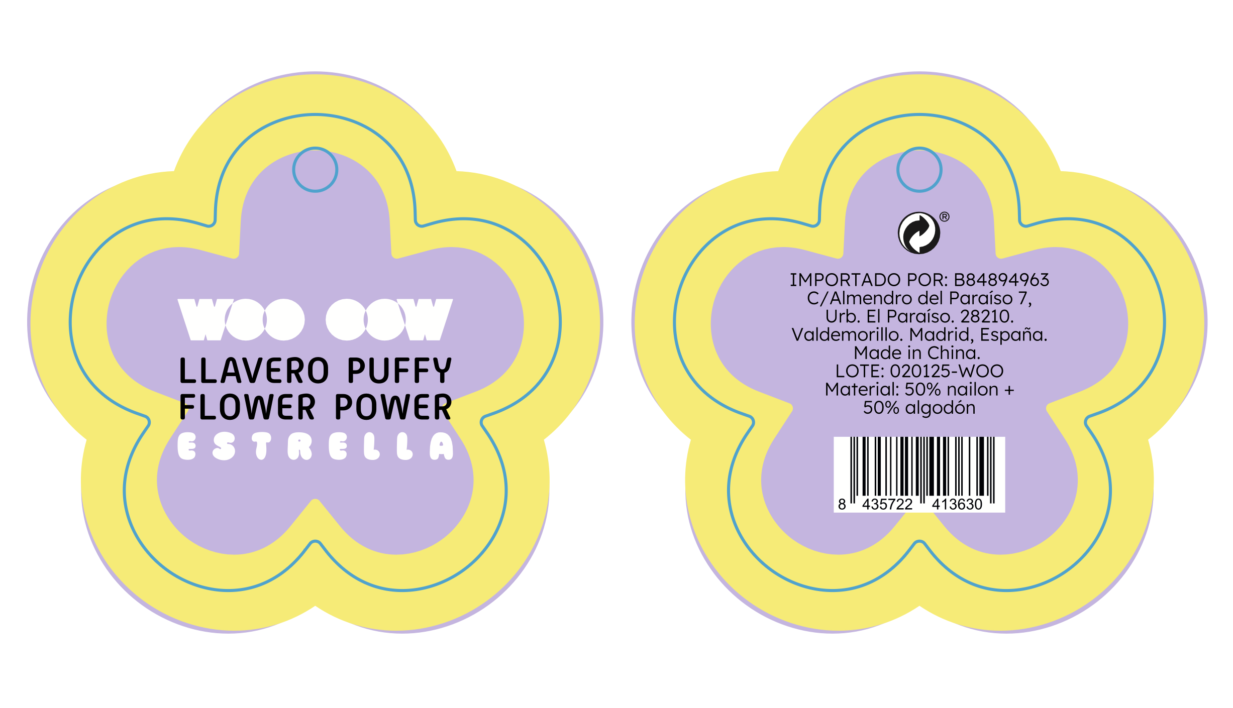 Privjesak za ključeve Puffy Flower Power Alati i pribor