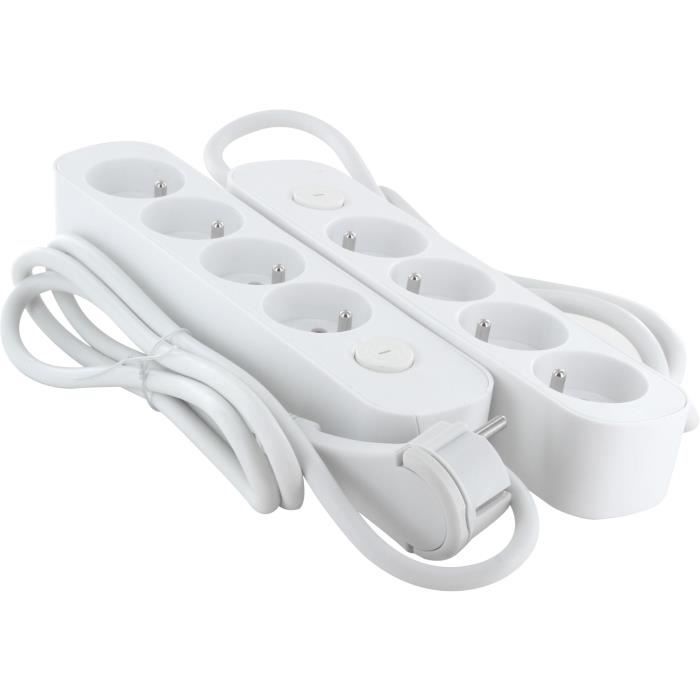 Set di 2 prese multiple - CHACON - 4 x 16 A - cavo da 1,5 m