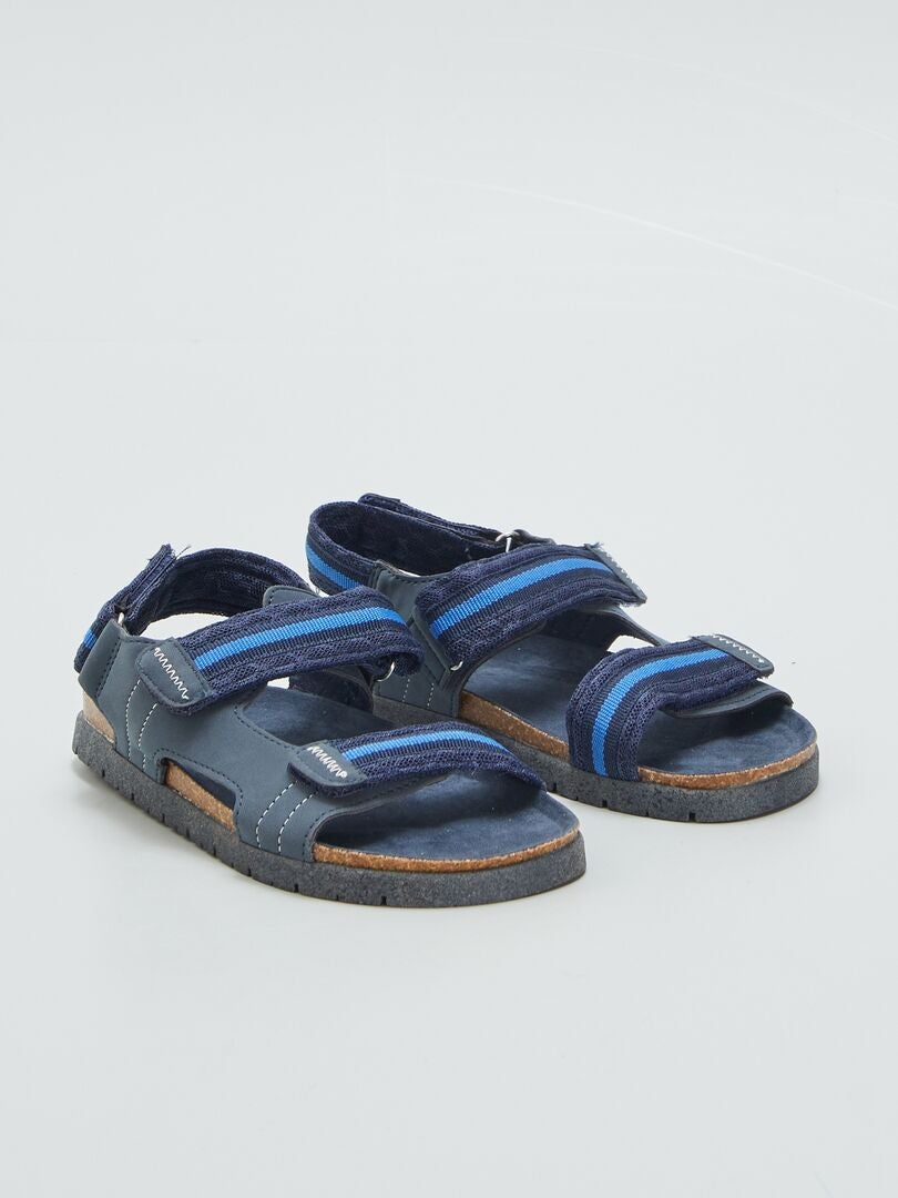 Sandalias para caminar con cierre de velcro - AZUL