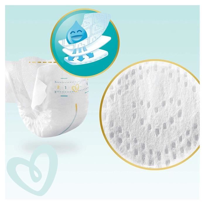 Couches Pampers New Baby Taille 1 (2-5 kg) - Pack Small (x22 couches) - Pampers Premium Protection - Blanc