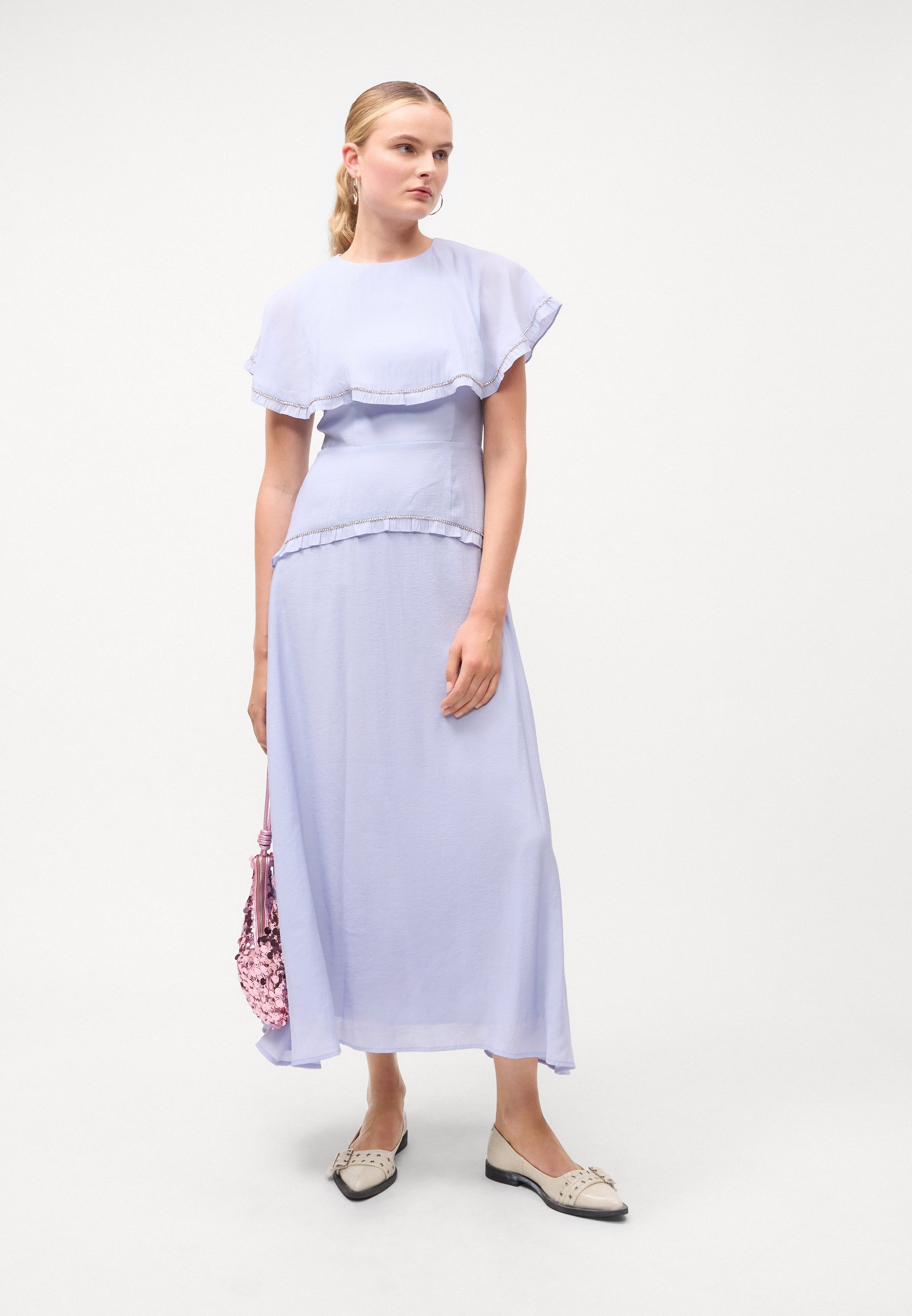 Vestido longo com capa Sister Jane HEIRLOOM - Vestido longo - lilás