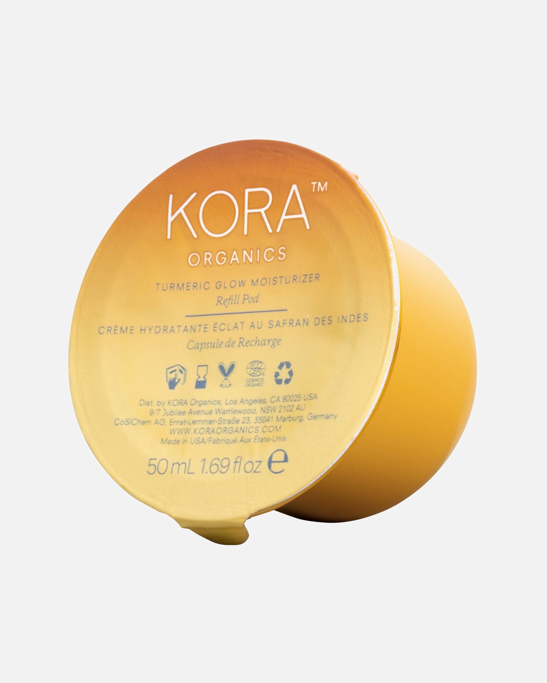 KORA Organics Turmeric Glow hidratantna krema za lice, dopuna - 50 ml