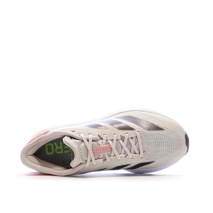 Scarpe da corsa Adidas Adizeros da donna, bianche/rosa