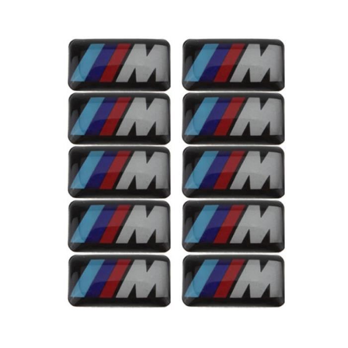 Adesivo 3D con logo BMW X10 M Tech, emblema, stemma, decalcomania per cerchi e volante da 19x11 mm.