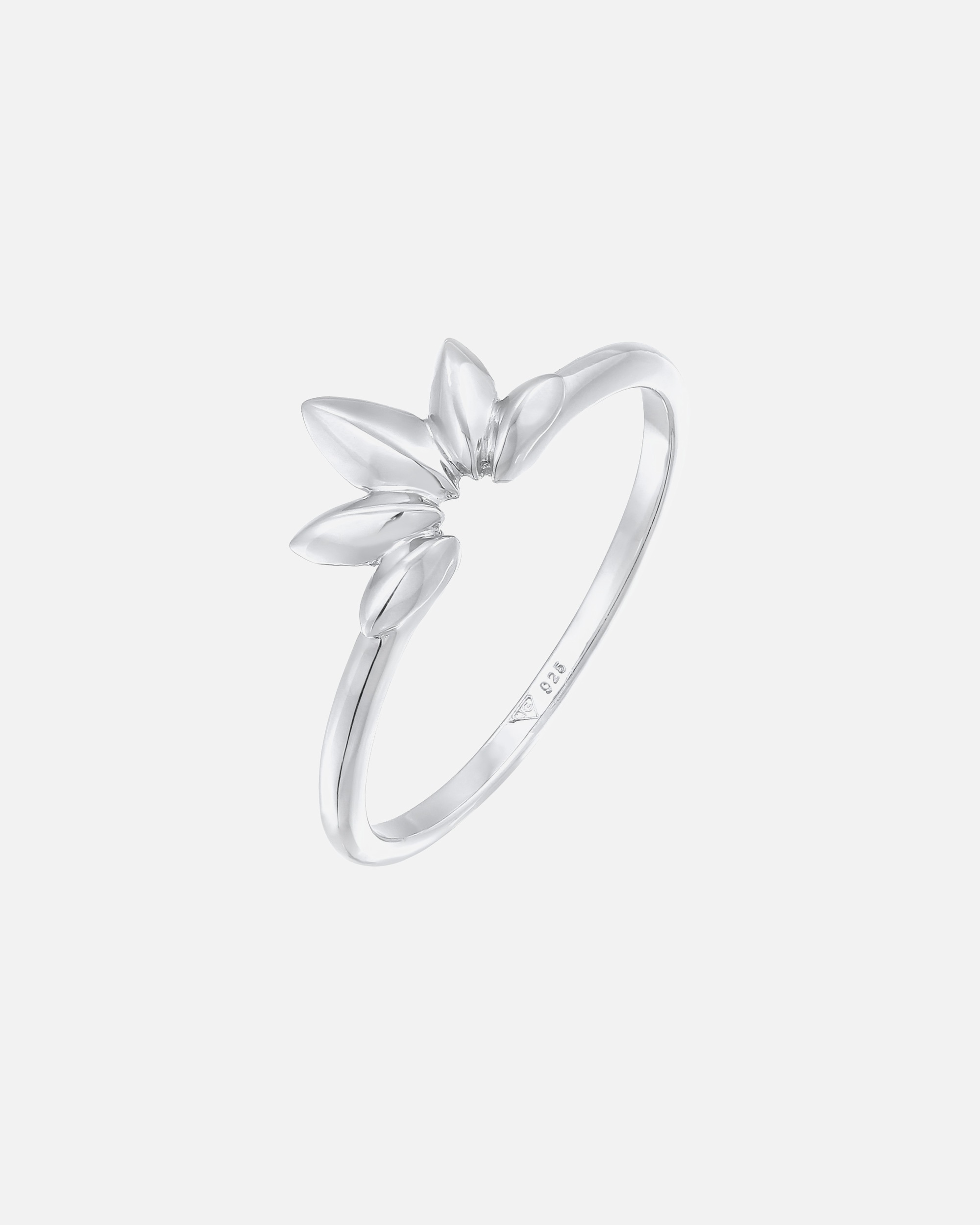 Elli Femmes forme feuille nature élégante en argent sterling 925