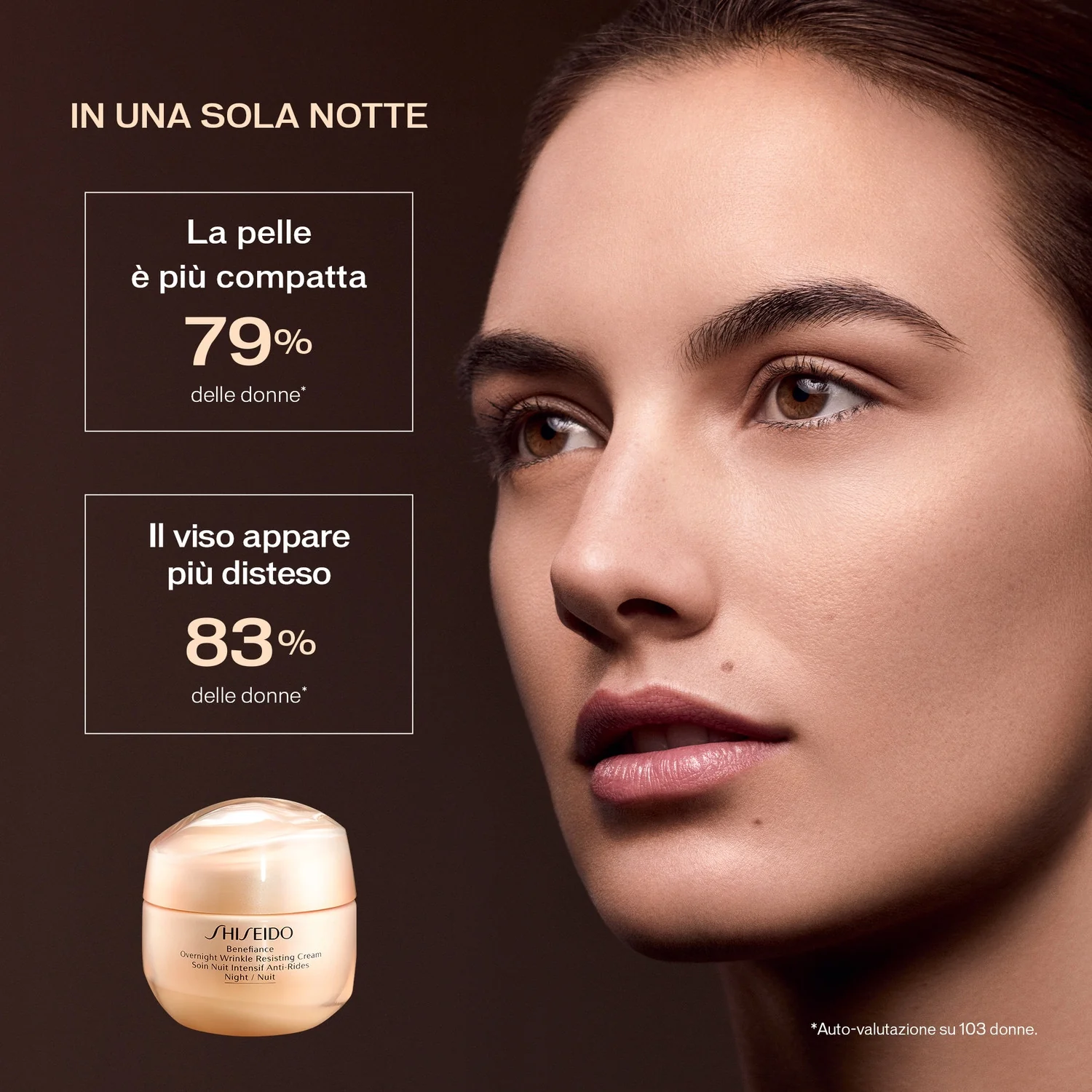 Benefiance Overnight Wrinkle Resisting Cream - Tratt.viso notte antirughe, Tratt.viso notte nutriente