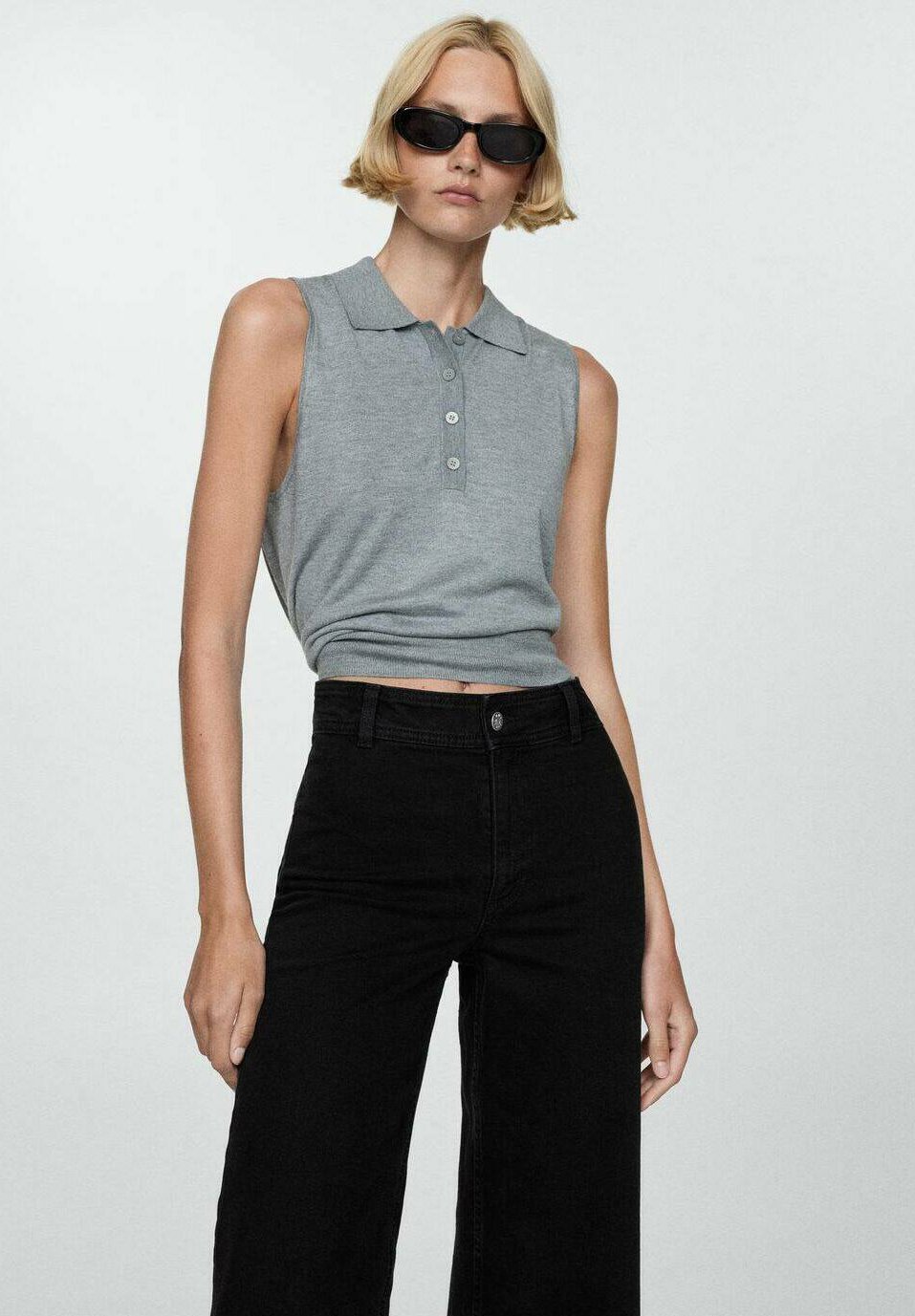 Mango flared jeans - zwarte denim