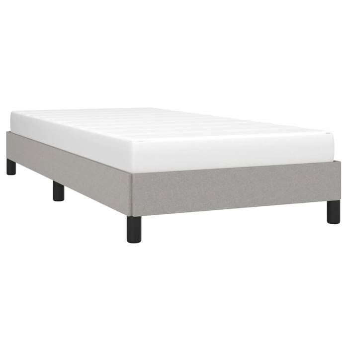 Verano 2026@Estructura de cama individual - Base de láminas - para adulto - sin colchón - Tela gris claro 90x200cm, 4885