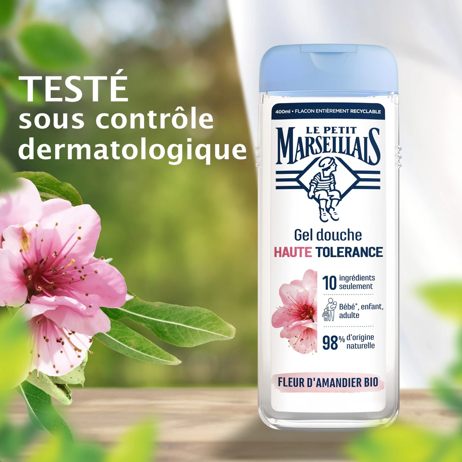 Le Petit Marseillais Gel Douche adoucissant Haute tolérance Fleur d'Amandier