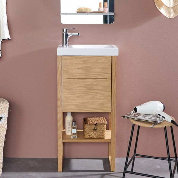 Mueble de baño ATOLL con lavabo blanco