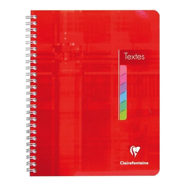 Caderno CLAIREFONTAINE, capa dura, 17 x 22 cm, 144 páginas