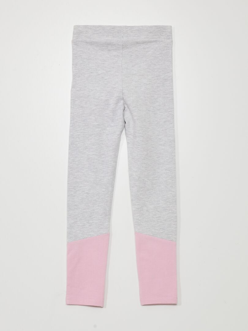 Jersey legging met contrasterende sokken - GRIJS