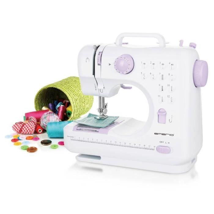 Machine à coudre - EMERIO - SEW-121820 - 12 programmes - Coupe-fil - Enfileur simplifié