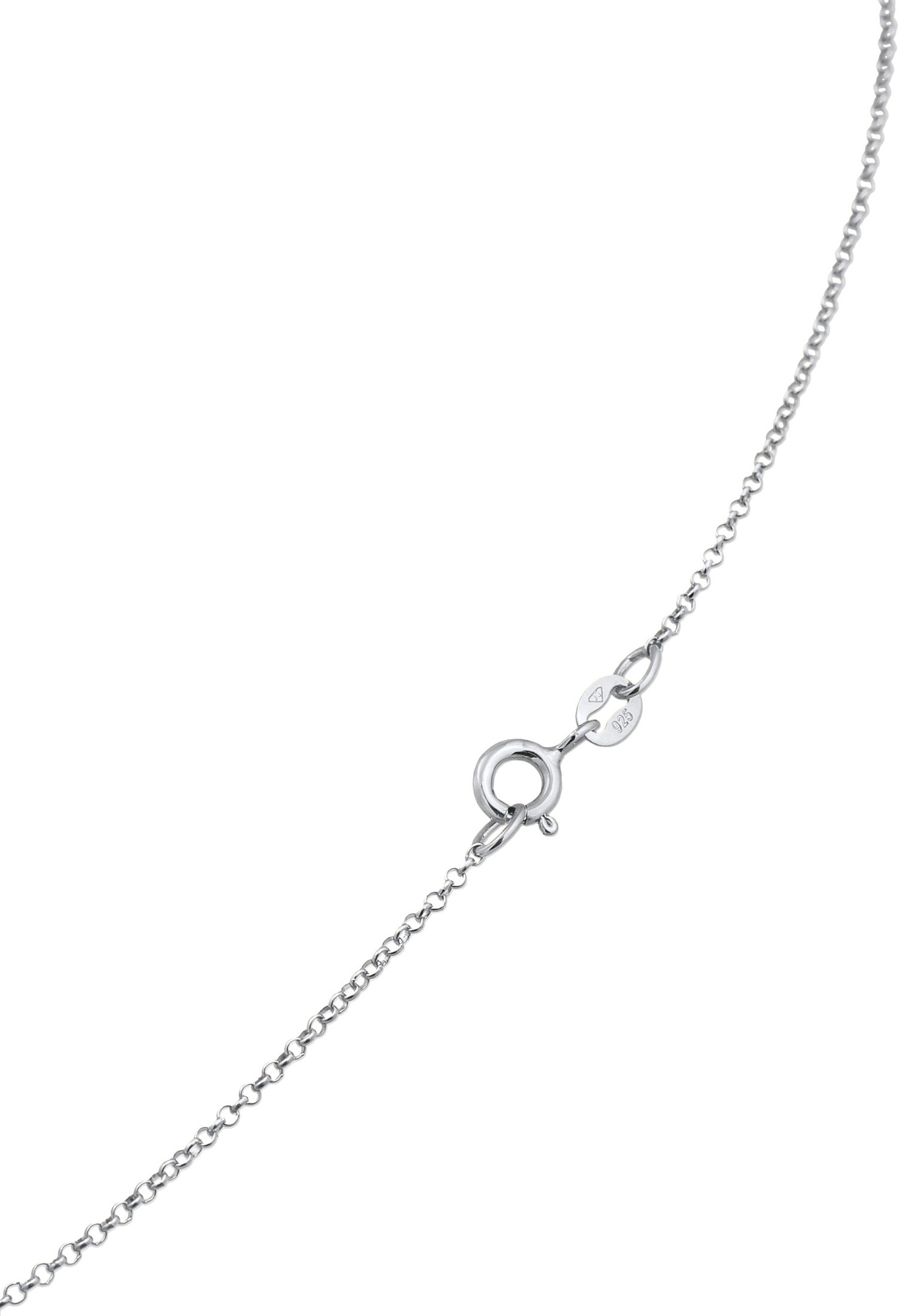 Elli Femmes Plaquette Basique Mat en Argent Sterling 925