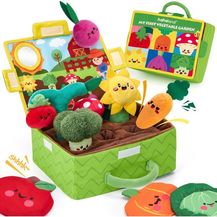 ZUUKO Baby Sensorisch Speelgoed - 11 Stukjes - 19,51 x 14,99 x 8,99 cm - Meerkleurig - Rammelaar - Spiegel - Pieper