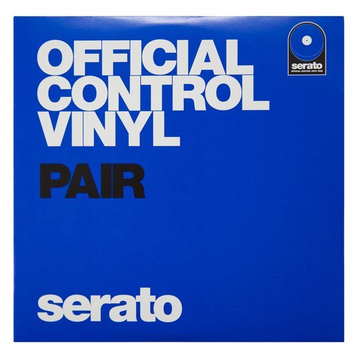 DJ felt pad - Serato turntable - 500096 - 10-inch Control vinyl - Standard colors - Blue (pair)