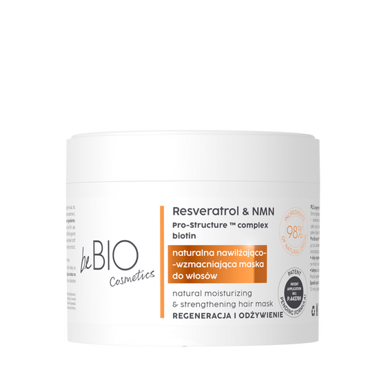 Bebio Longevity naturalna nawilżająco-wzmacniająca maska do włosów suchych 250 ml