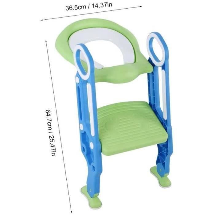 Wakects Réducteur de WC Enfant Pliante Siège de Formation de Toilette pour Enfants avec Antidérapant Échelle Marche et Poignées A94