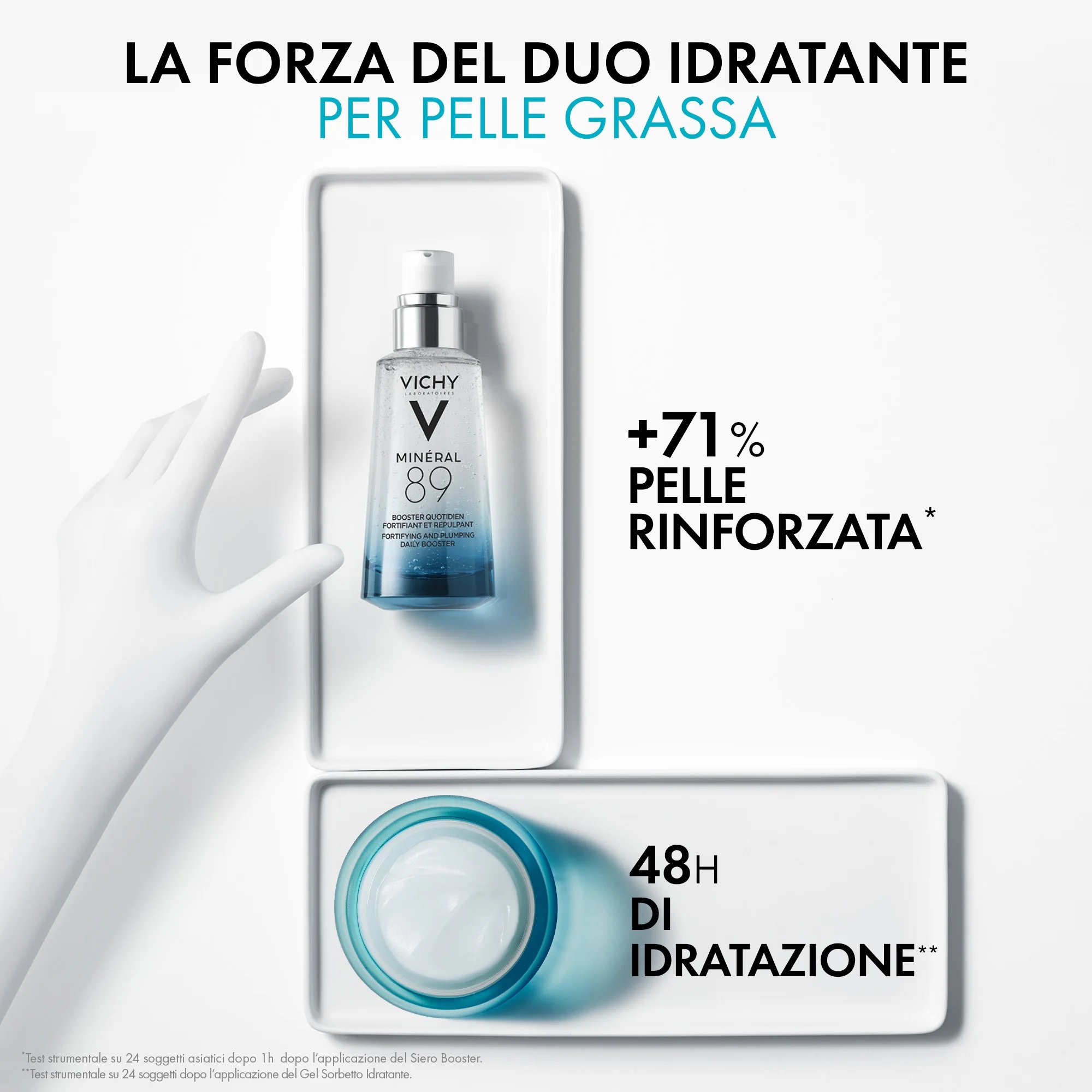 VICHY Vichy Mineral 89 crème voor de vette huid 50 ml hydraterend