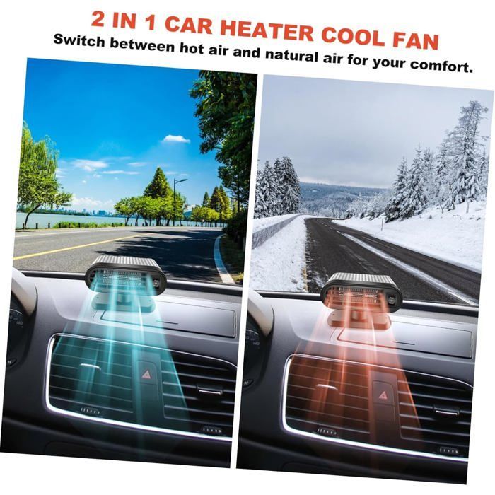 12V bärbar bilvärmare och defroster, varmluftsfläkt för bilar, plug-in värmare för avfrostning och avimning