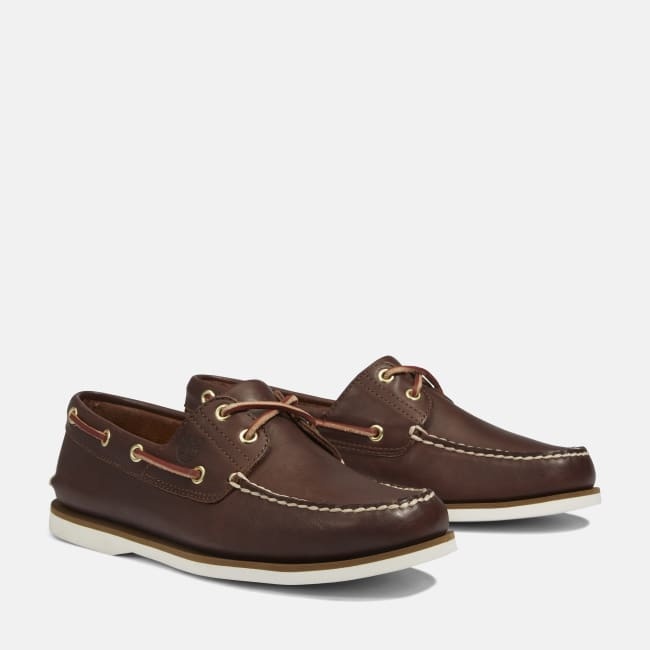Scarpa da Barca Classic Two-Eye da Uomo in                marrone