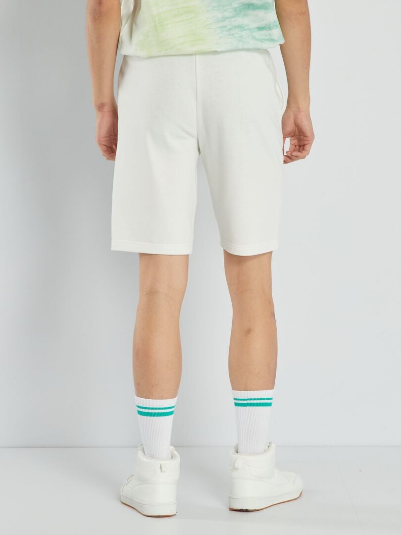 Effen fleece shorts - WIT