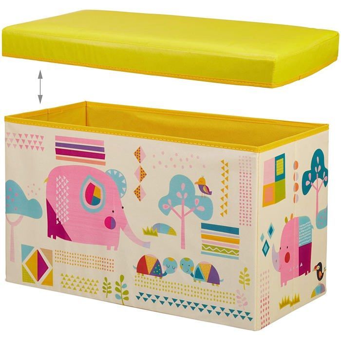 Otomana/caja de juguetes/pomo/maceta/caja de almacenamiento infantil (amarillo) 13_0002763_2