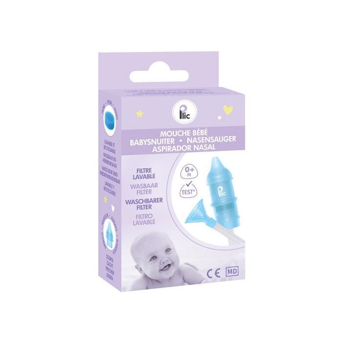 PLIC – Mouche-Bébé Manuel – Aspiration contrôlée, embout silicone souple, démontable et lavable, dès la naissance