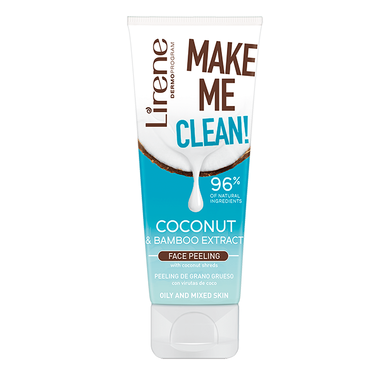 Lirene Make Me Clean Coconut Bamboo -kuorintavoide kasvoille kookoksen kuorintavaikutuksella 75 ml
