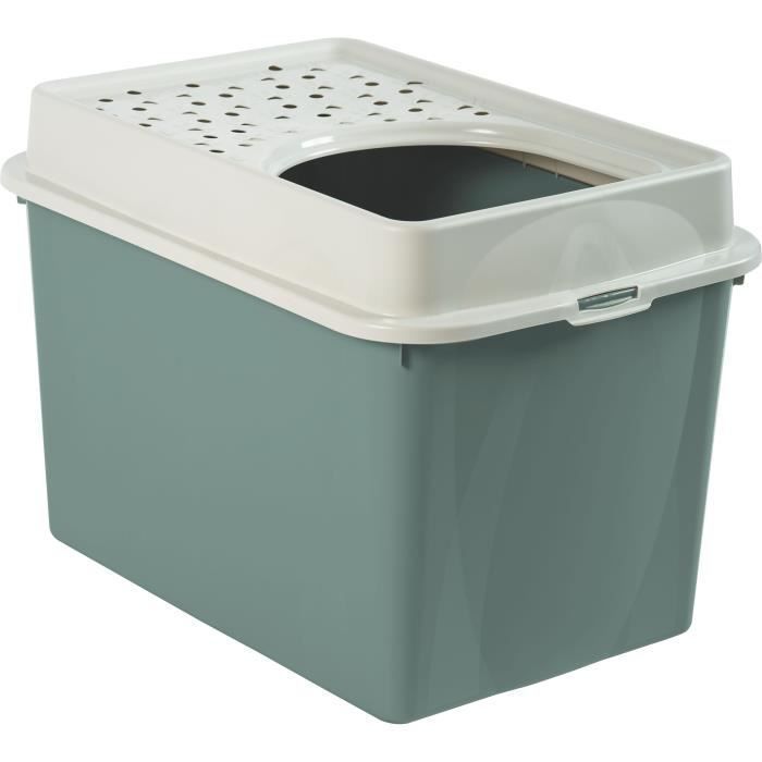Caseta de inodoro TOP 50L - Verde agua (PP reciclado) - 57,2 x 39,3 x 40,4 cm
