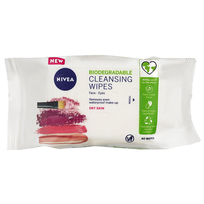 Nivea Rengöringsservetter 40 st. Torr hud Mild Nivea