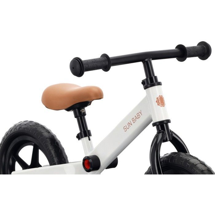 Sun Baby - Modern Balance Bike - 2 Years, max. 30 kg, steel frame, EVA wheels, adjustable saddle and handlebars - White