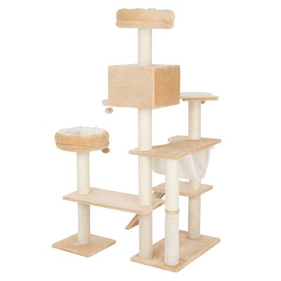 Árvore para gatos em forma de casinha de gengibre com escada