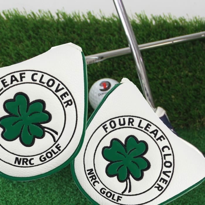 Mallet Putter Cover Magneettinen Korkki Golfpään Suojukset Mailan Suojavarusteet Kestävä Paksu PU Valkoinen