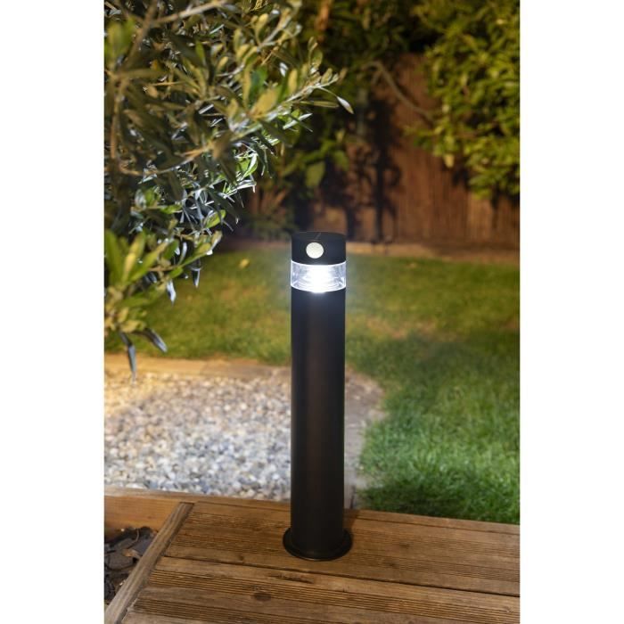 Solarpollerleuchte - GALIX - G4585C - Hohe Helligkeit - Edelstahl mit Bewegungsmelder - H50 cm - 150 Lumen